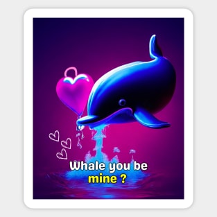 whale you be mine Sticker